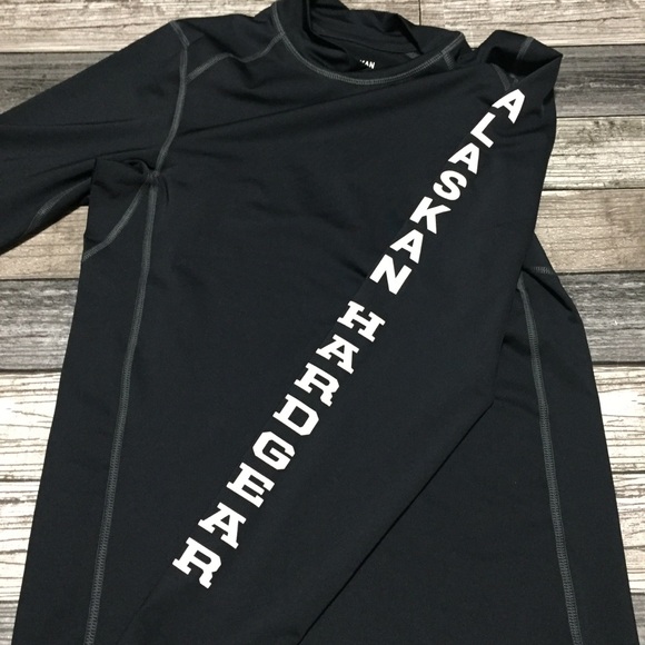 Alaskan Hardgear Mock Neck Base Layer Compression Shirt Men’s M Black Logo - Picture 5 of 8
